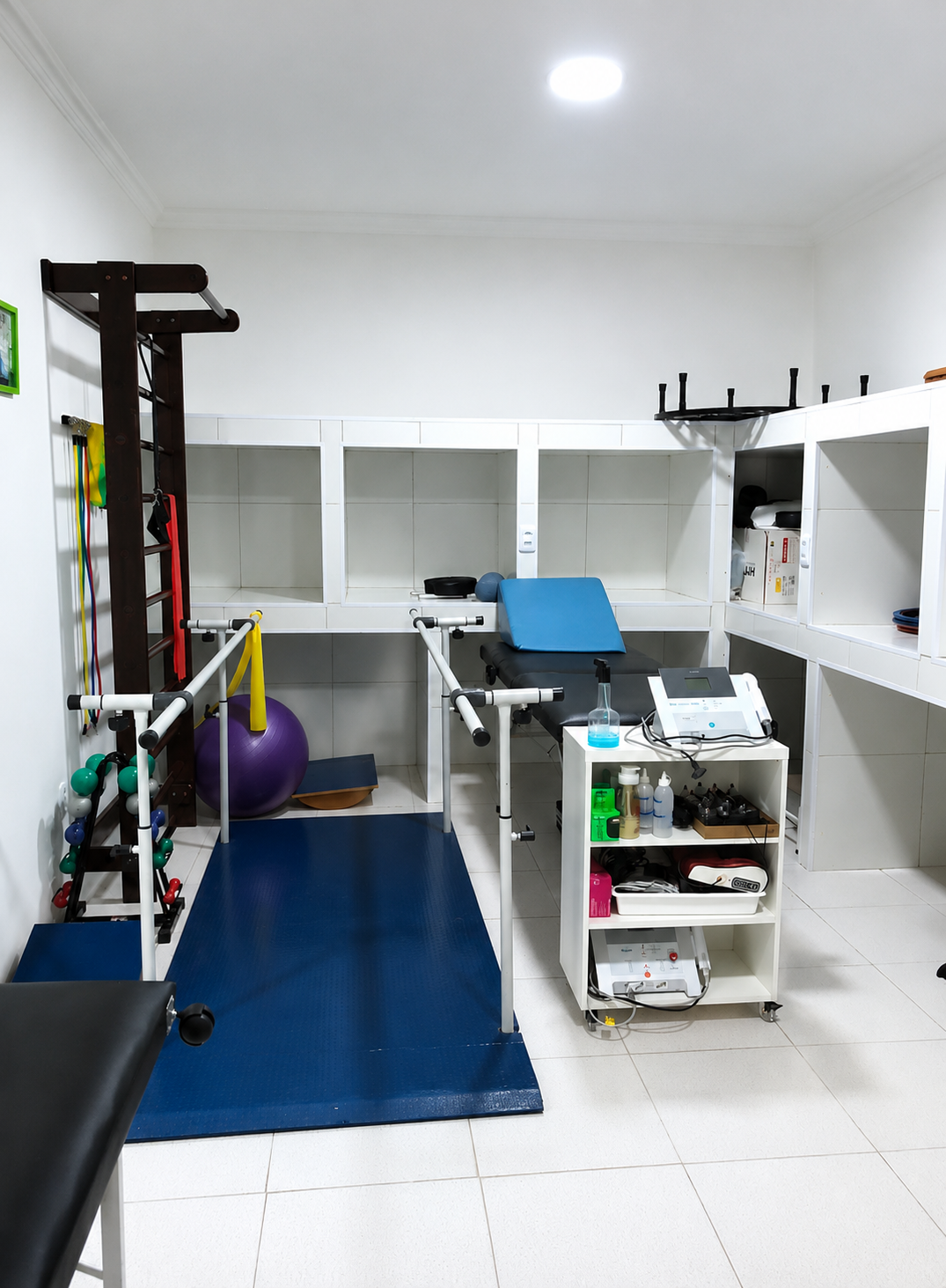 Sala de fisioterapia e reabilitação funcional